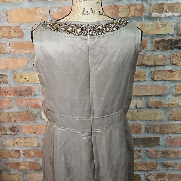 Alex Marie Bronze Linen/Silk blend dress size 12 - Picture 5 of 10